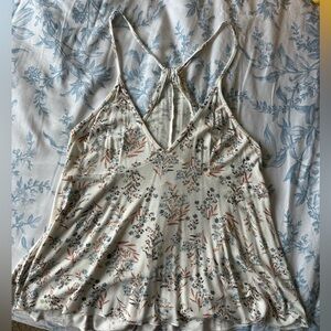 Floral Spaghetti Strap Nice Tank